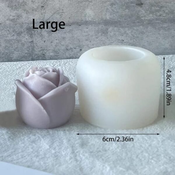 Moule en Silicone pour bougies Roses multi-tailles, pour décoration de bureau faite à la main, en résine époxy de gypse, bougie d'aromathérapie